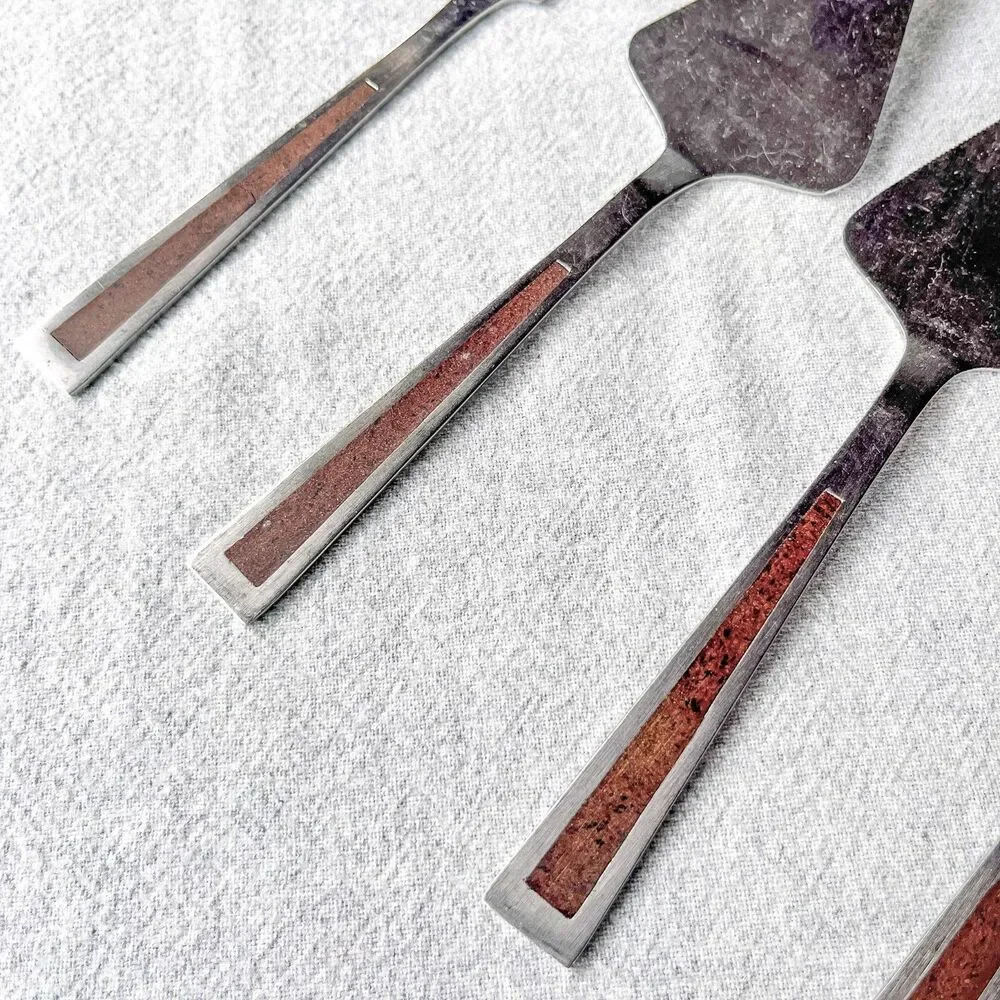 Vintage 1960s Otagiri Serving Forks, Servers & Knife Set - Lot of 5 - MCM